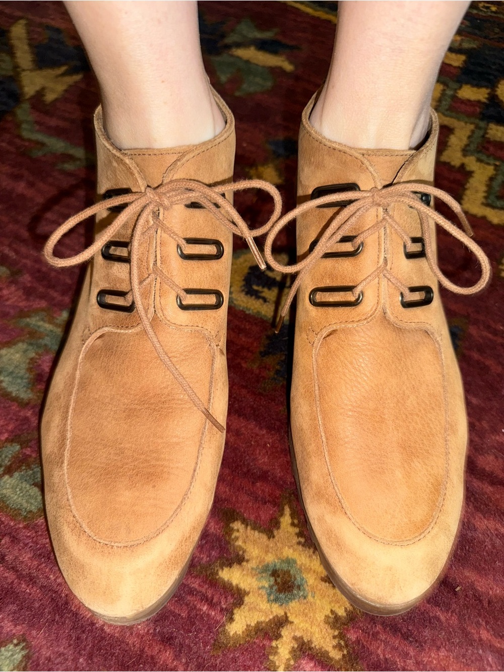 Arche Women's Tan Suede Ankle Booties